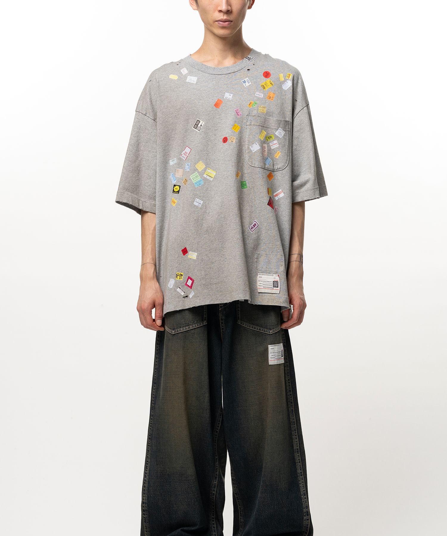 Price Tag Sticker Printed T-shirt