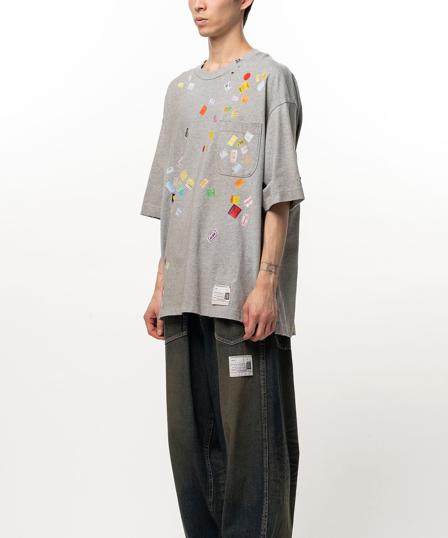 Price Tag Sticker Printed T-shirt