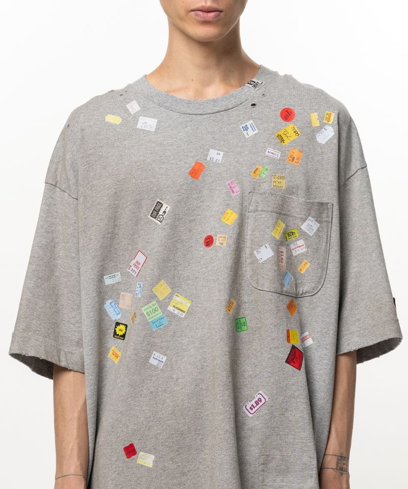 Price Tag Sticker Printed T-shirt