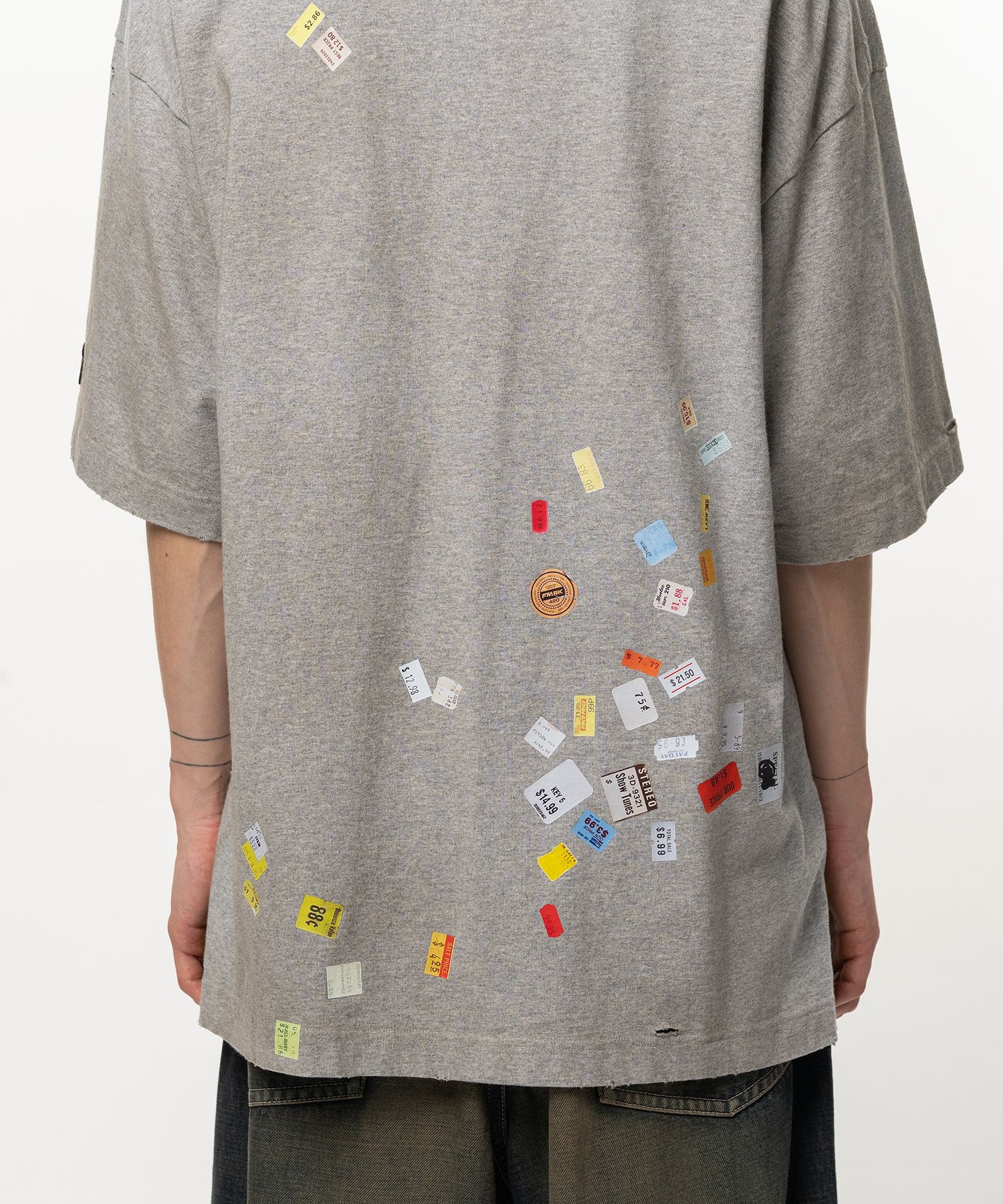 Price Tag Sticker Printed T-shirt