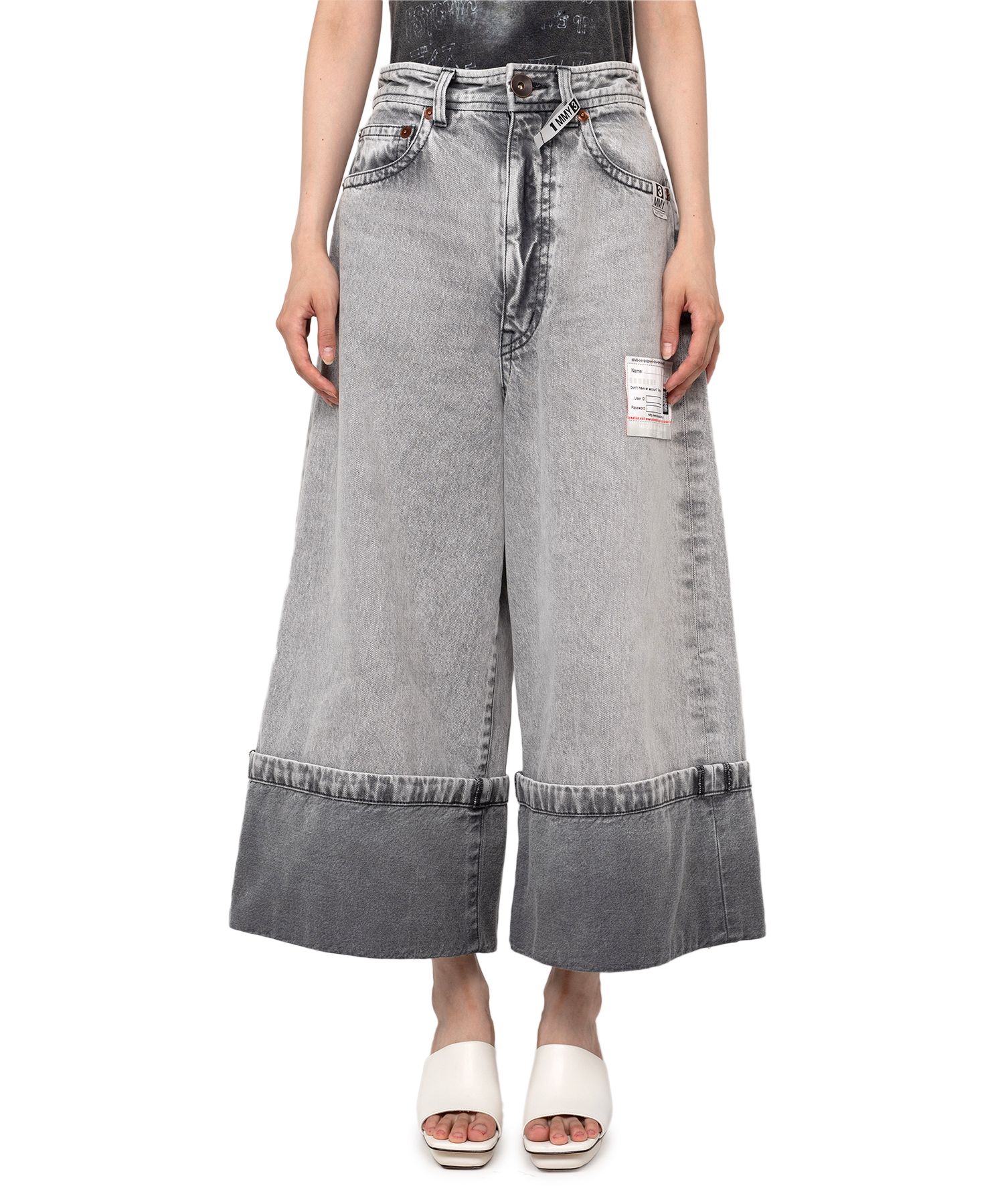 Rolled-up Denim Pants