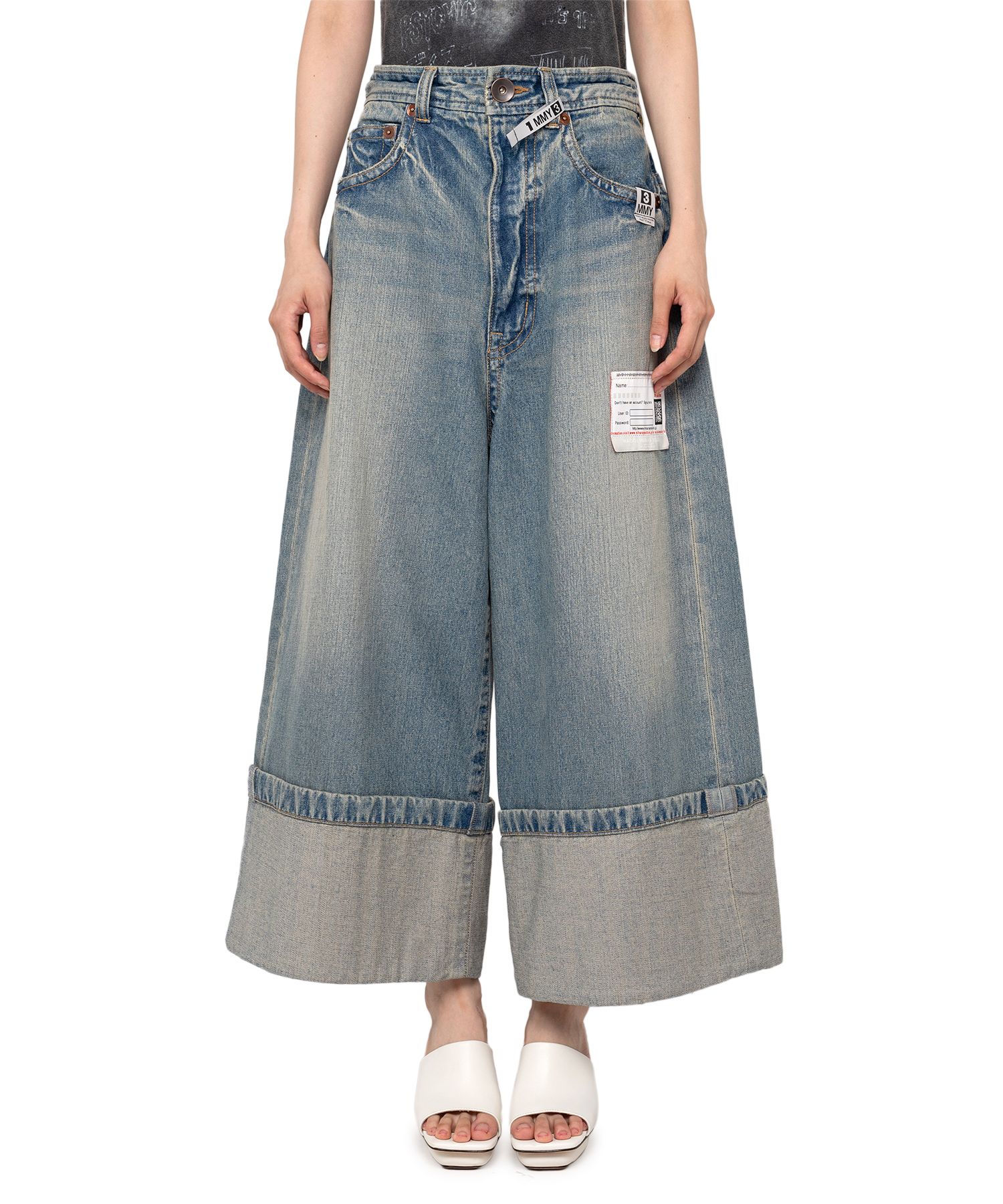 Rolled-up Denim Pants