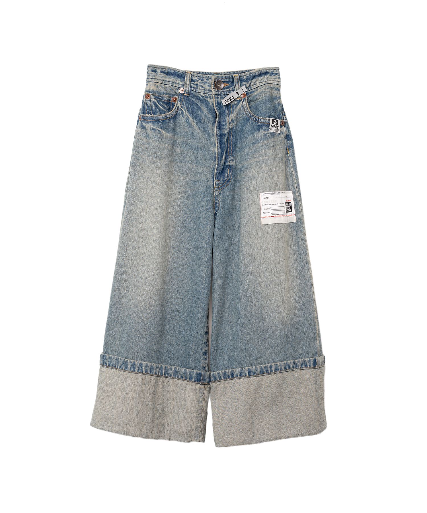 Rolled-up Denim Pants