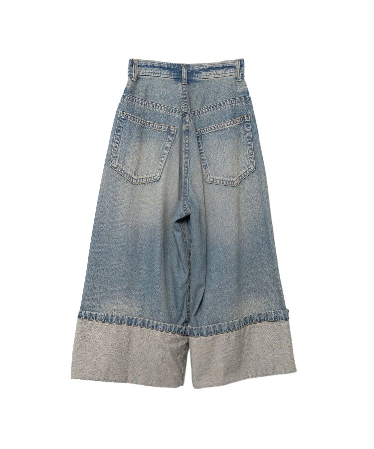 Rolled-up Denim Pants