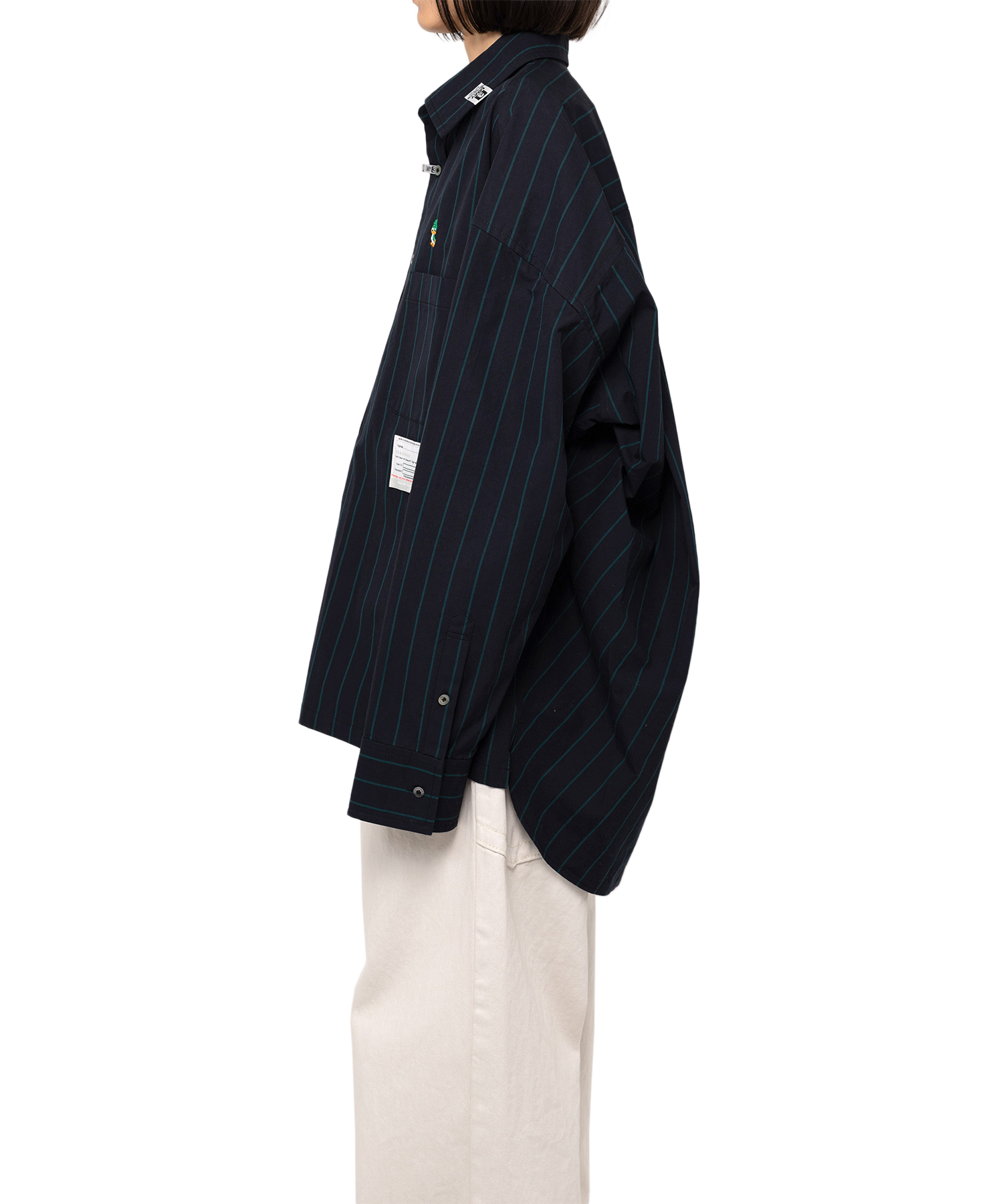 Duck Embroidered Stripe Shirt