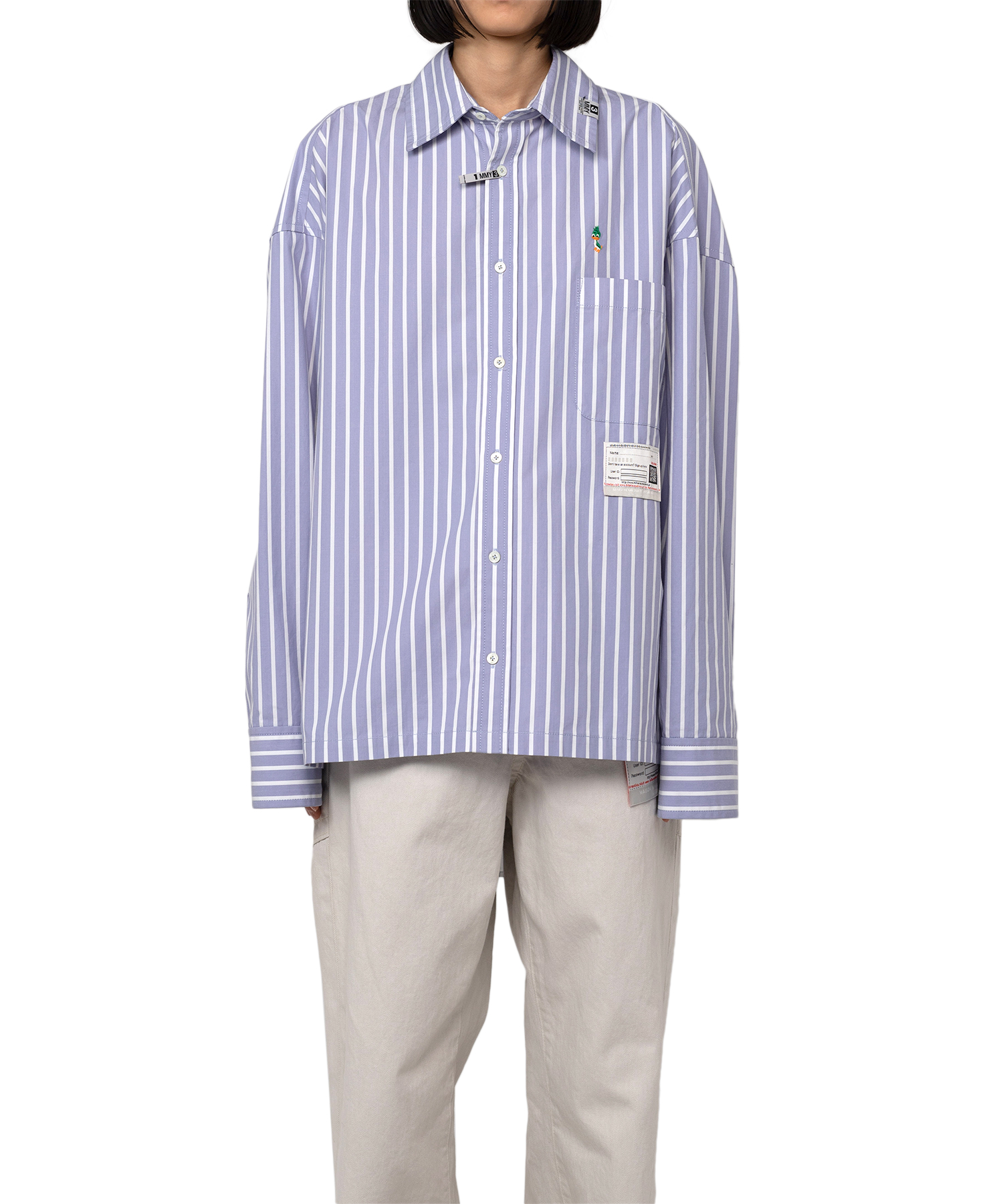 Duck Embroidered Stripe Shirt