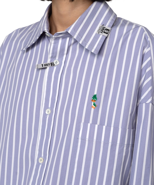 Duck Embroidered Stripe Shirt