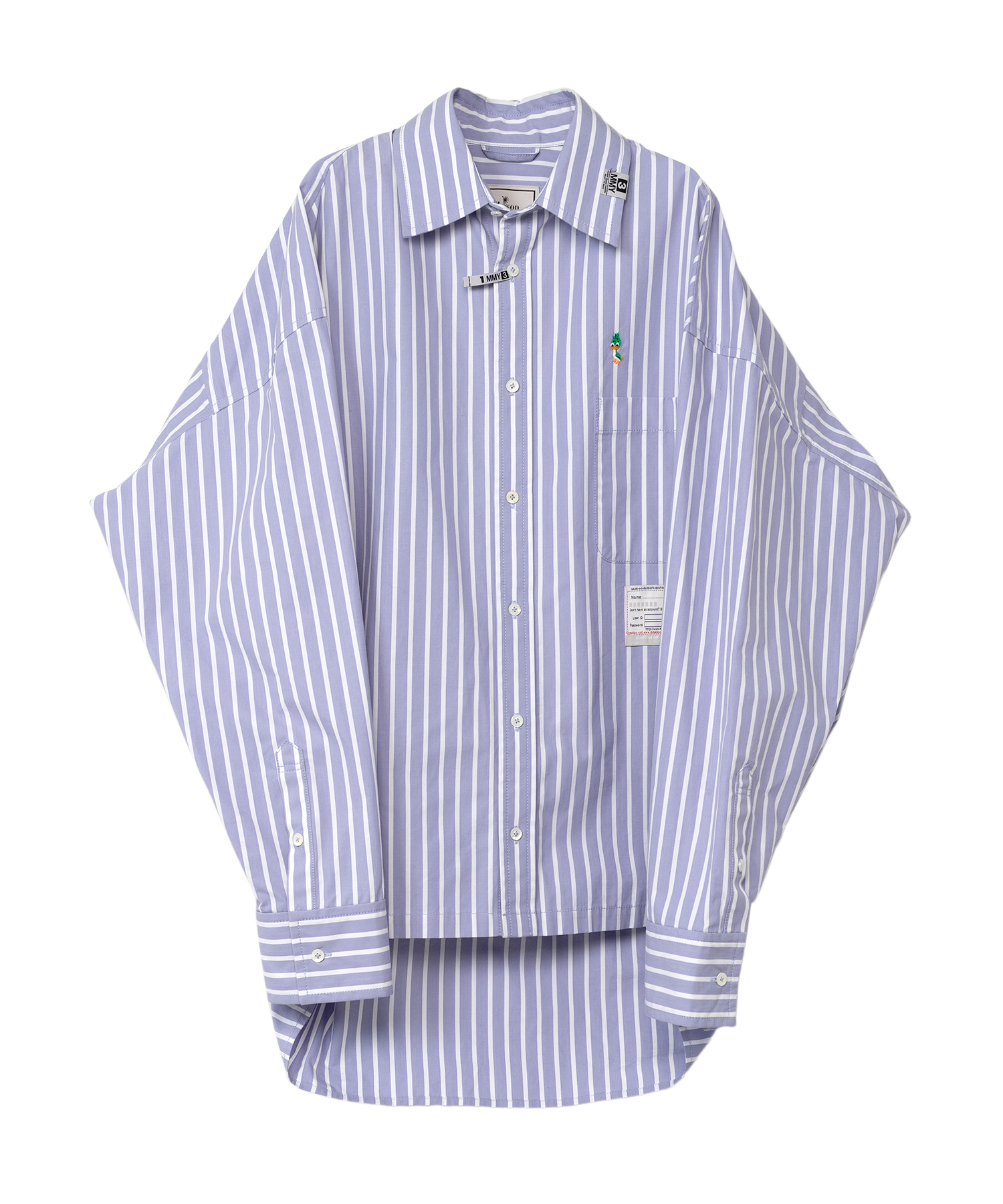 Duck Embroidered Stripe Shirt