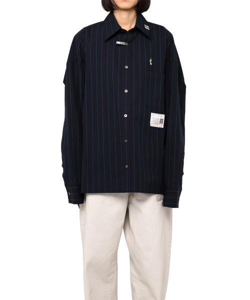 Duck Embroidered Stripe Shirt