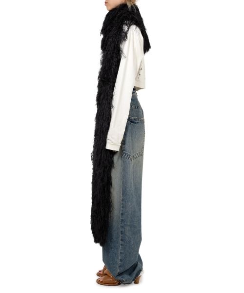 Shaggy Fringe Knit Scarf