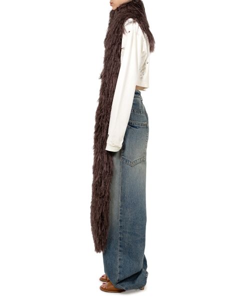 Shaggy Fringe Knit Scarf