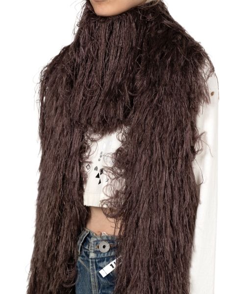 Shaggy Fringe Knit Scarf