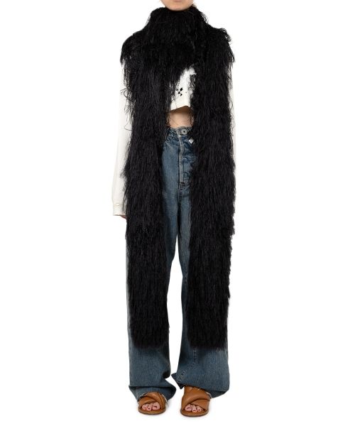 Shaggy Fringe Knit Scarf