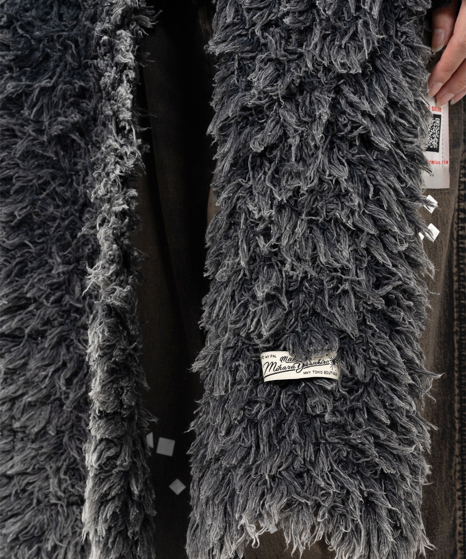 Bleached Shaggy Knit Scarf