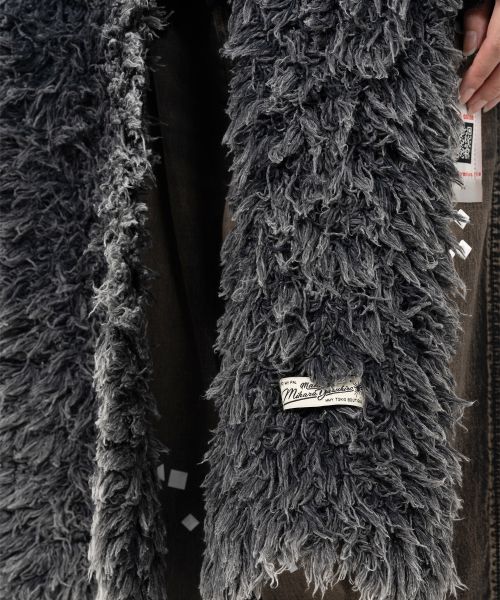 Bleached Shaggy Knit Scarf