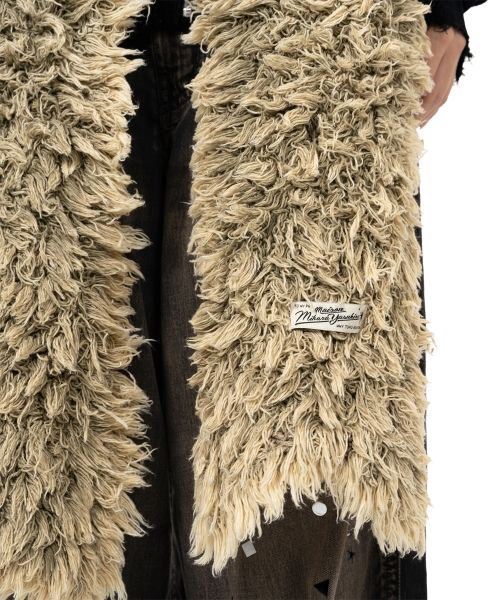 Bleached Shaggy Knit Scarf