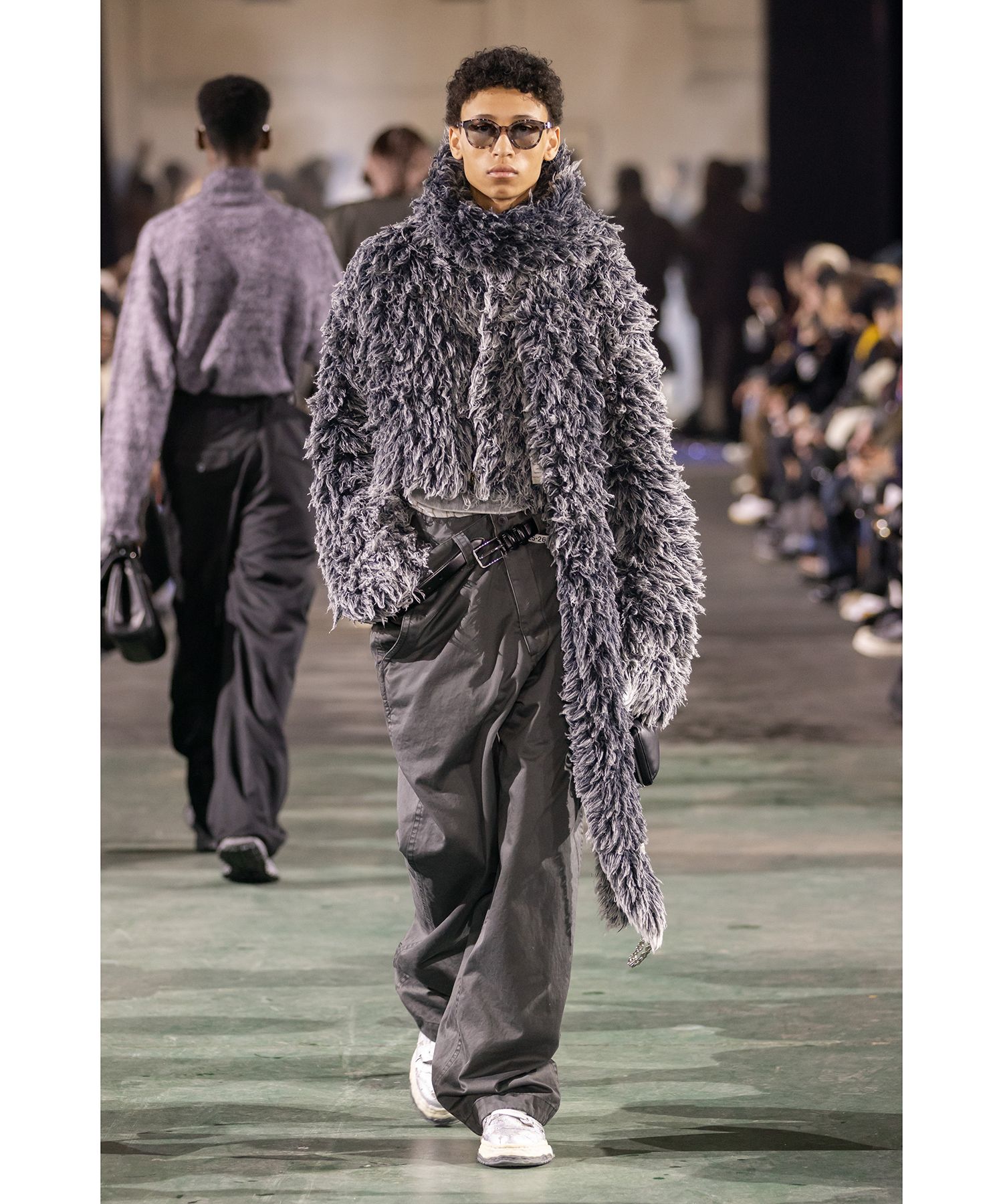 Bleached Shaggy Knit Scarf