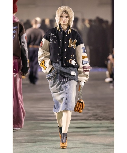 Roll-up Hem Stadium Jacket