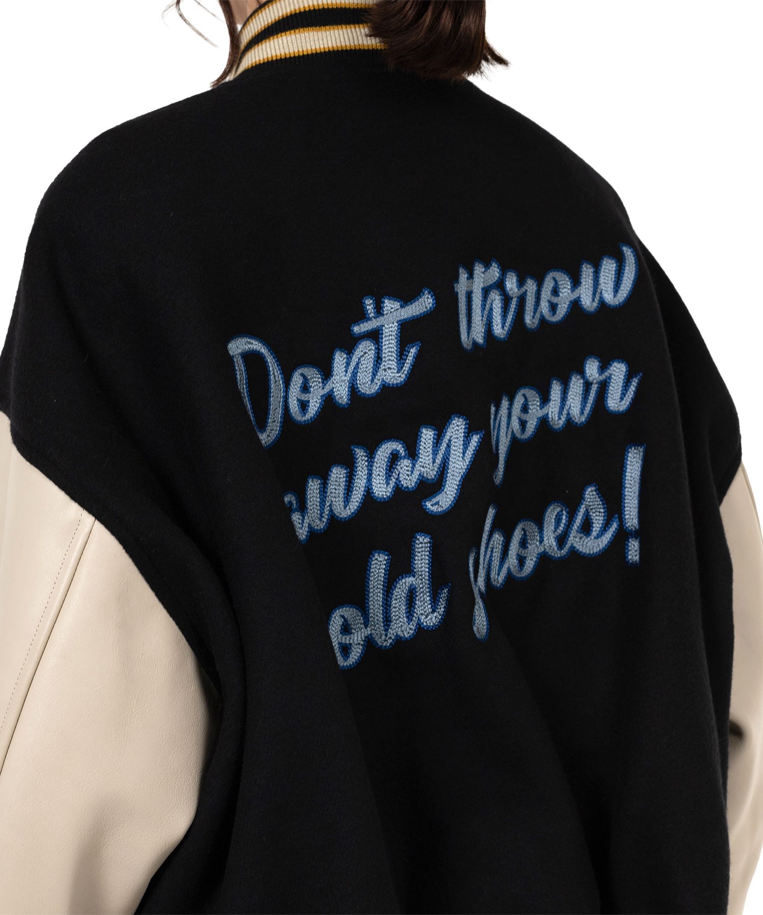 Roll-up Hem Stadium Jacket