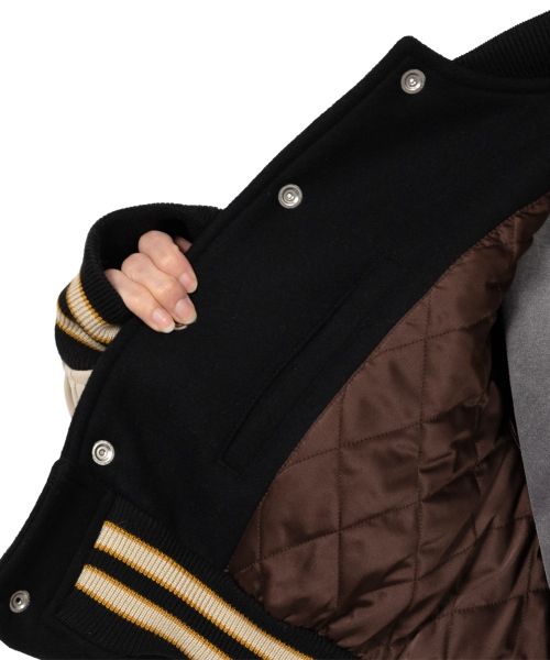 Roll-up Hem Stadium Jacket