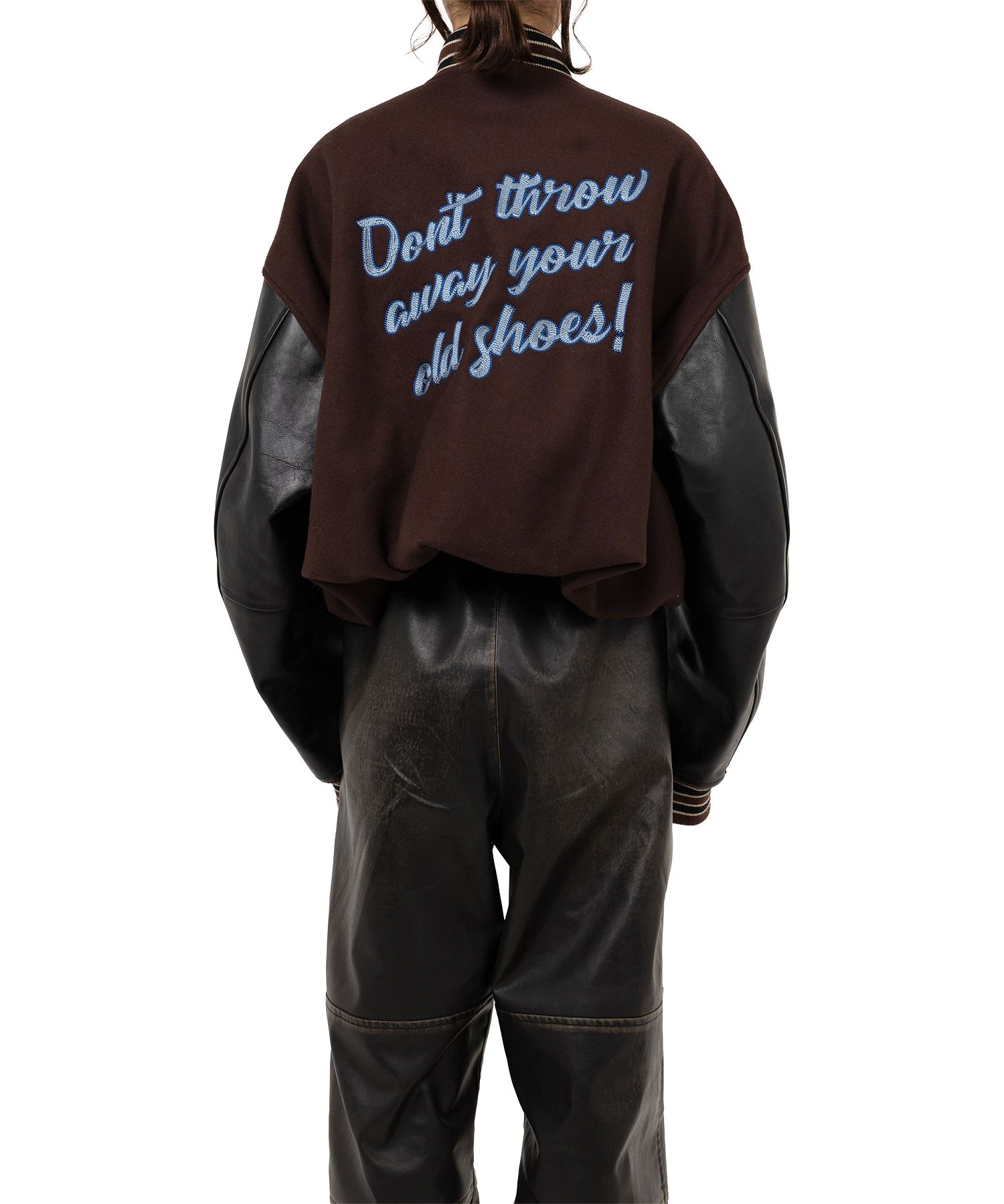 Roll-up Hem Stadium Jacket