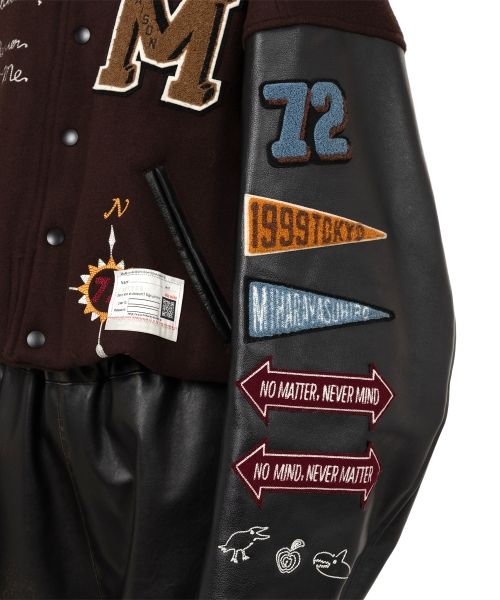 Roll-up Hem Stadium Jacket