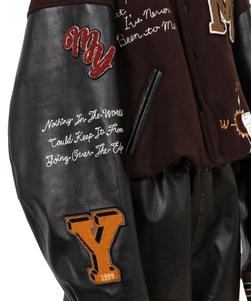 Roll-up Hem Stadium Jacket