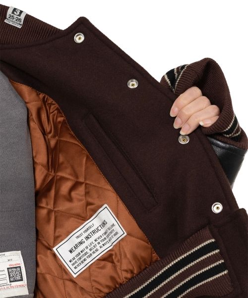 Roll-up Hem Stadium Jacket