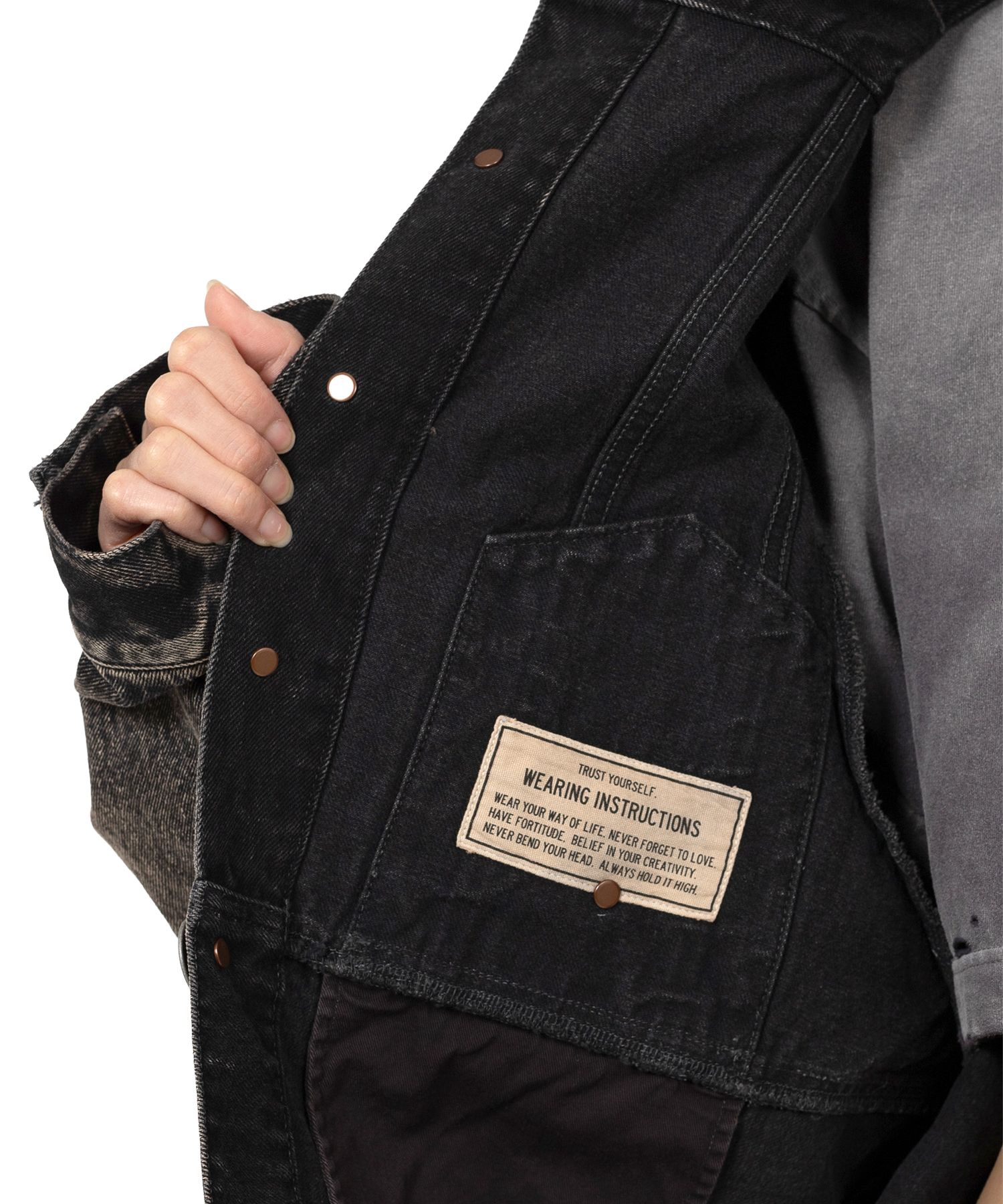 Reversed Front Denim Jacket