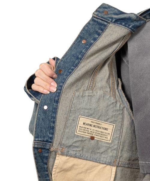 Reversed Front Denim Jacket