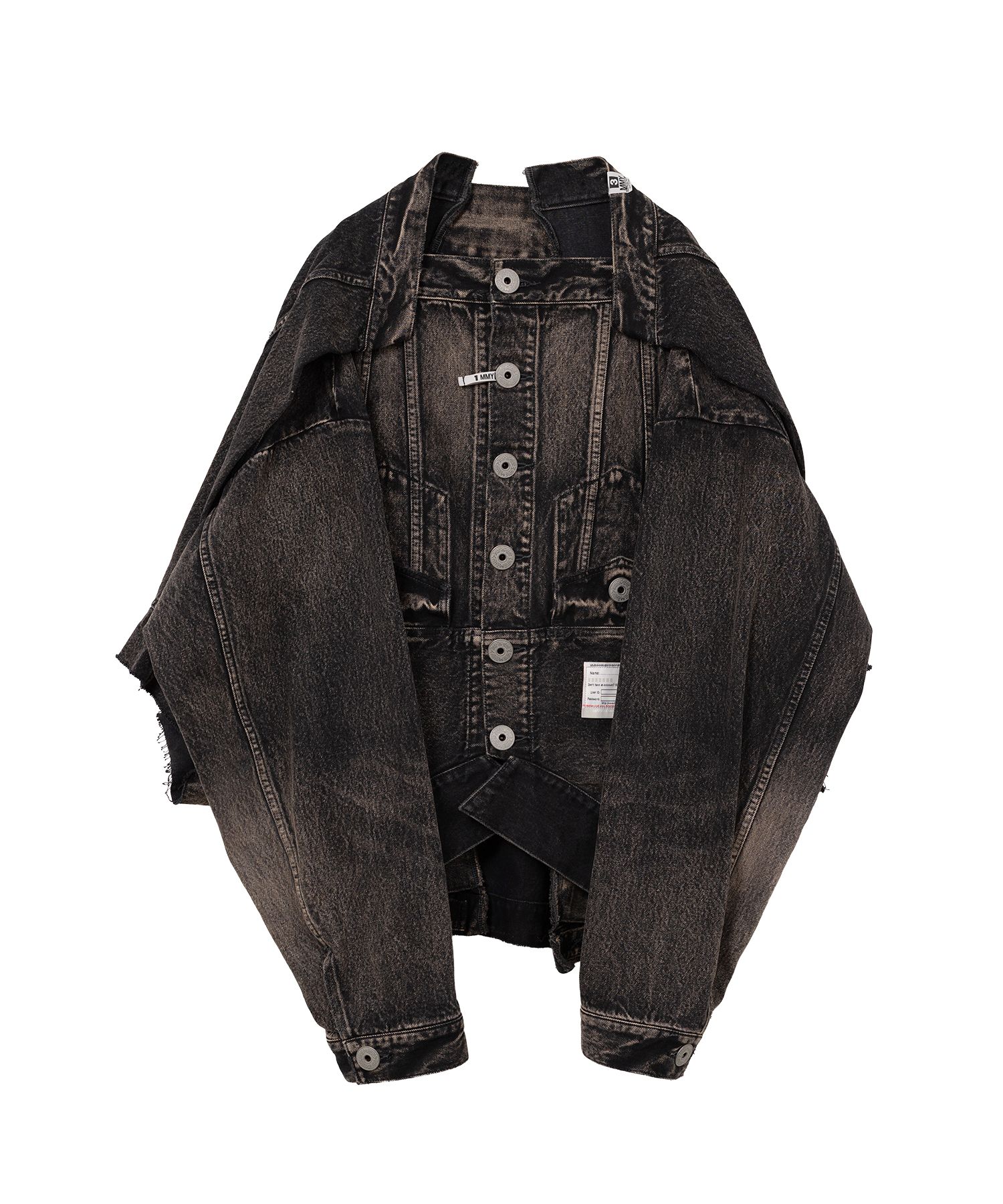 メゾンミハラヤスヒロ ペインテッドデニムジャケット Maison MIHARA YASUHIRO デニムジャケット ボンタントラウザー