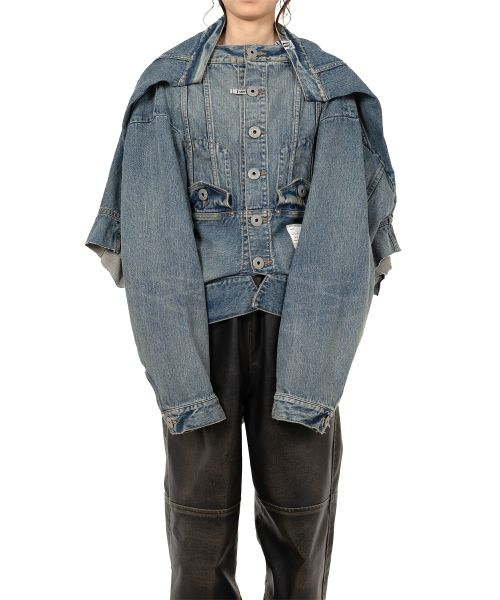 【美品】MIHARA YASUHIRO ミハラヤスヒロ　ロングコート デニム生地 美品】MIHARA YASUHIRO ミハラヤスヒロ ロングコート デニム生地