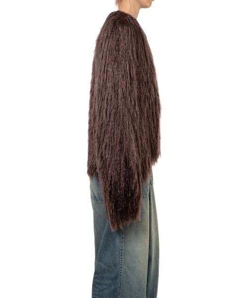 Shaggy Fringe Knit Cardigan