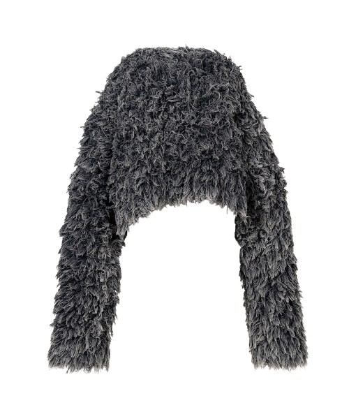 Bleached Shaggy Knit Sweater