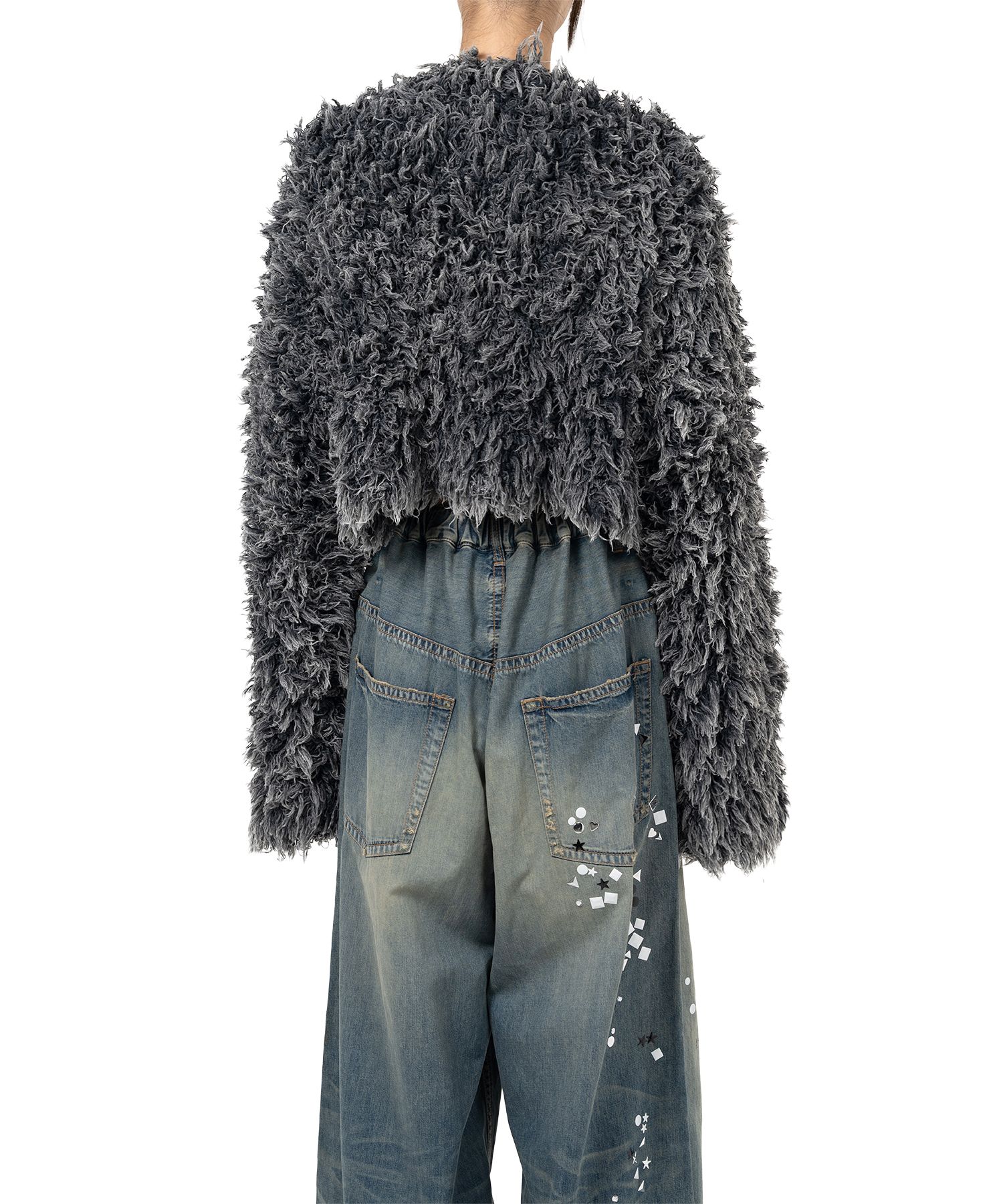 Bleached Shaggy Knit Sweater