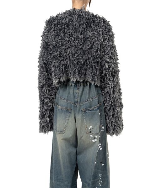 Bleached Shaggy Knit Sweater