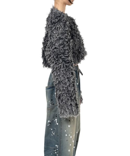 Bleached Shaggy Knit Sweater