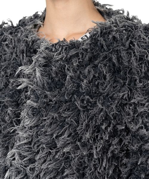 Bleached Shaggy Knit Sweater