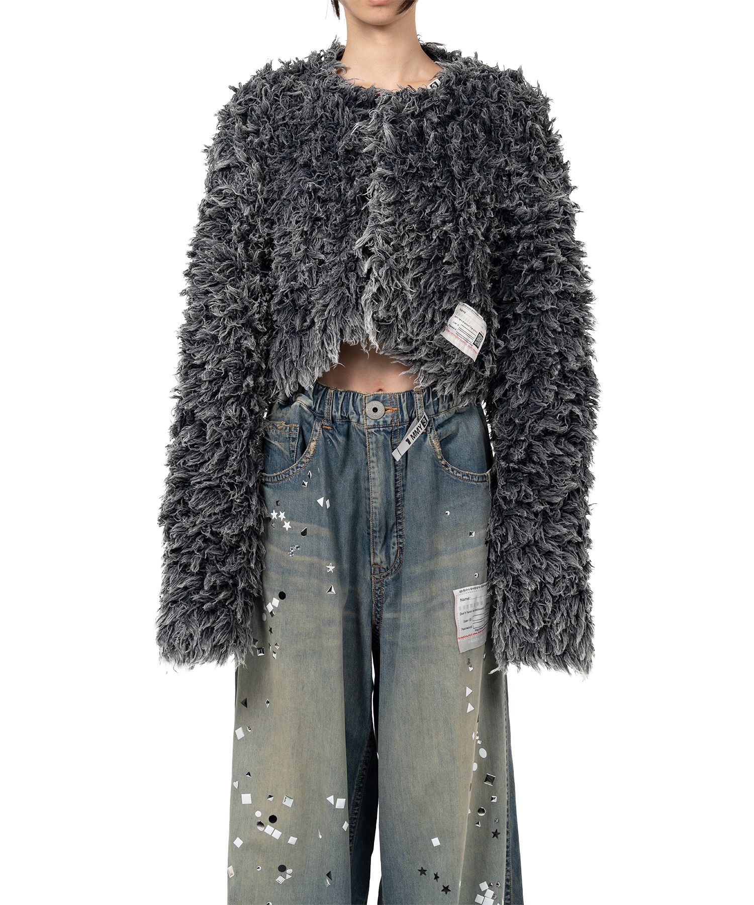 Bleached Shaggy Knit Sweater