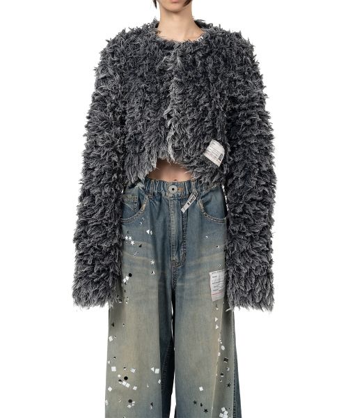 Bleached Shaggy Knit Sweater