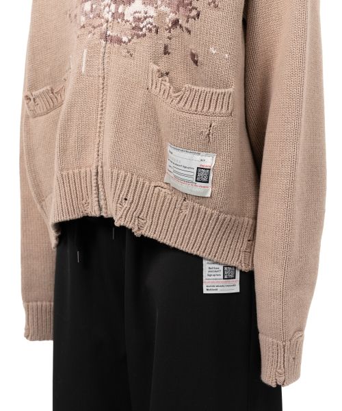 Cat Jacquard Knit Cardigan