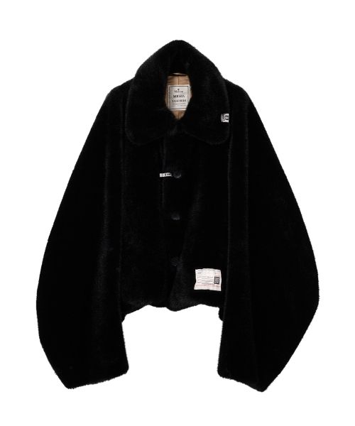 Roll-up Hem Fake Fur Coat