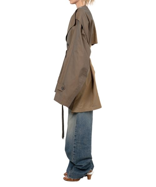 Reversed Front Trench Coat