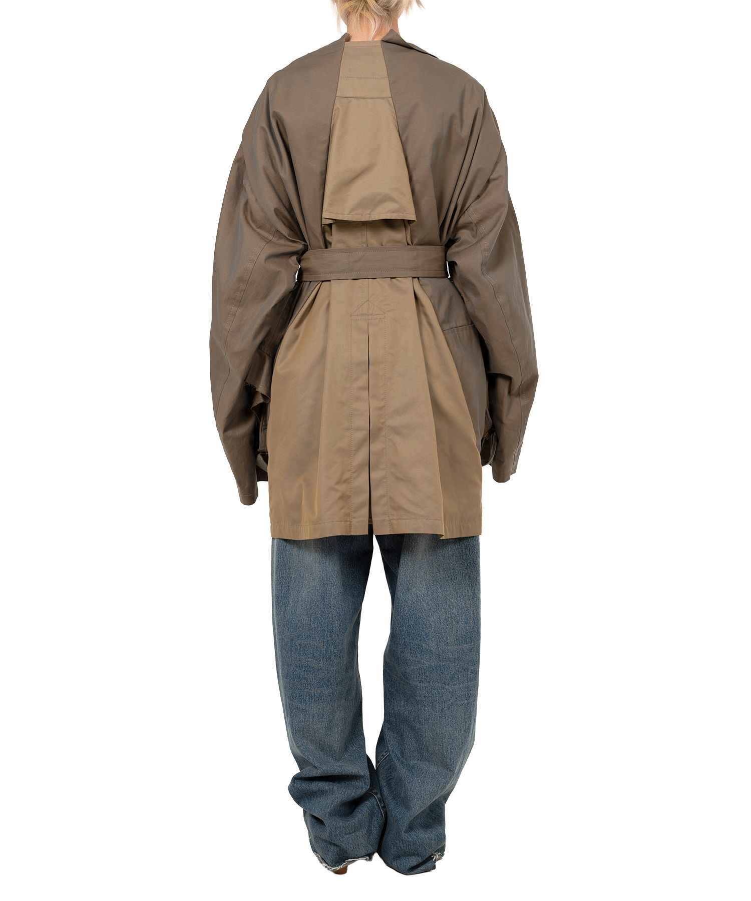 Reversed Front Trench Coat