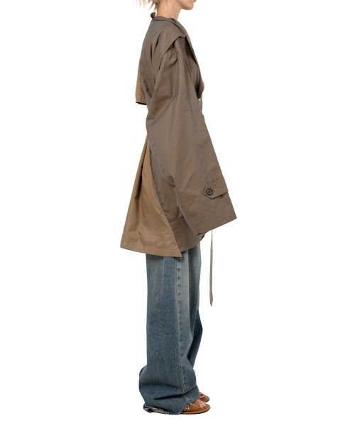 Reversed Front Trench Coat