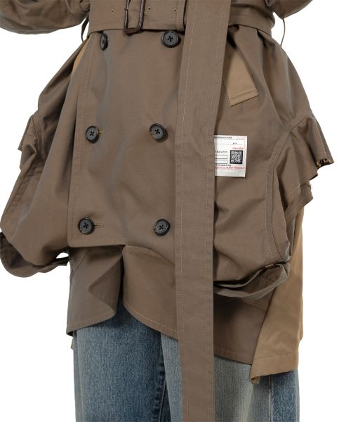 Reversed Front Trench Coat