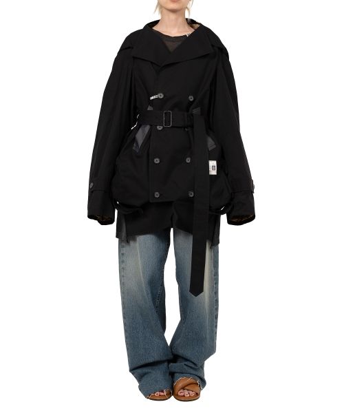 Reversed Front Trench Coat
