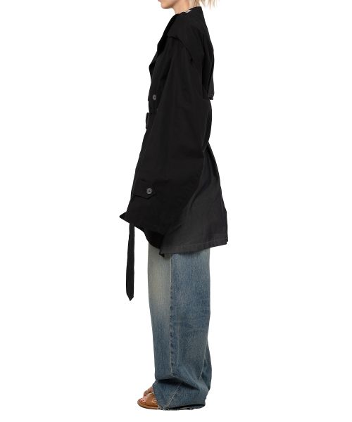 Reversed Front Trench Coat