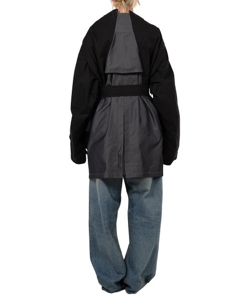Reversed Front Trench Coat