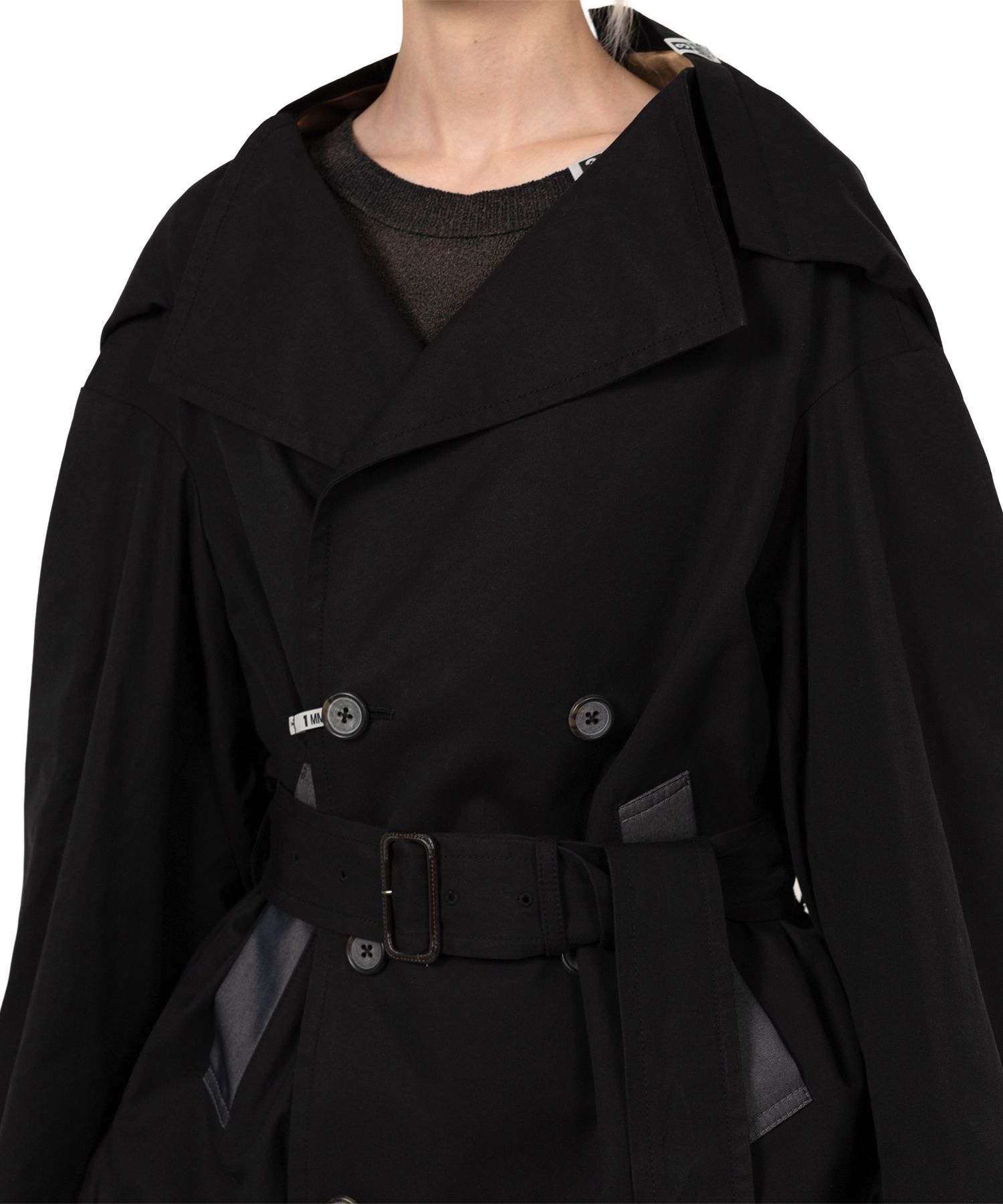 Reversed Front Trench Coat